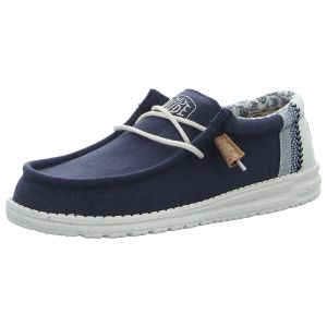 Schnrschuhe - Hey Dude - Wally Linen Natural - navy