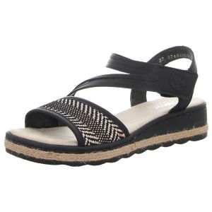 Sandalen - Rieker - schwarz kombi