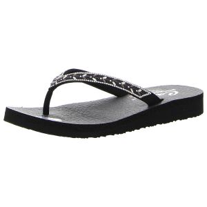 Zehentrenner - Skechers - Meditation - Lucky O - black/rhinestone