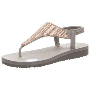 Zehentrenner - Skechers - Meditation - taupe/rhinestone