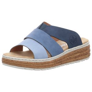 Pantoletten - Rieker - blau