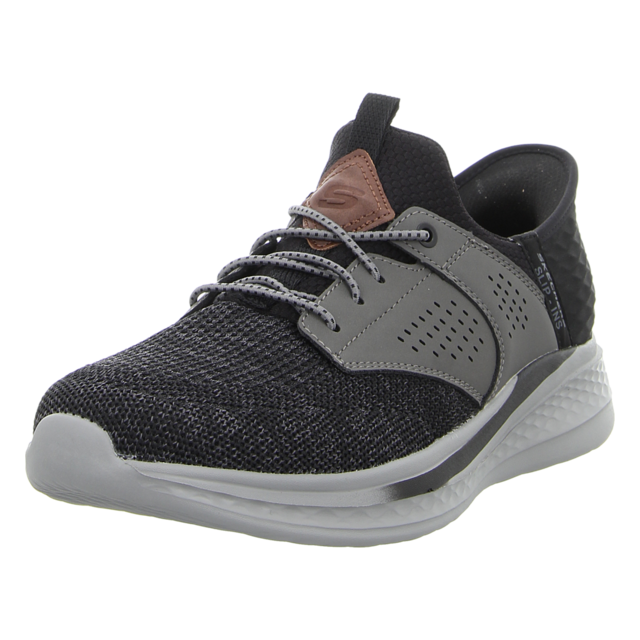 Skechers - 210889 BKGY - Slade-Caster - black gray - Slipper
