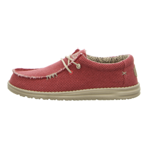 Schnürschuhe - Hey Dude - Wally Natural - braided pompeian red