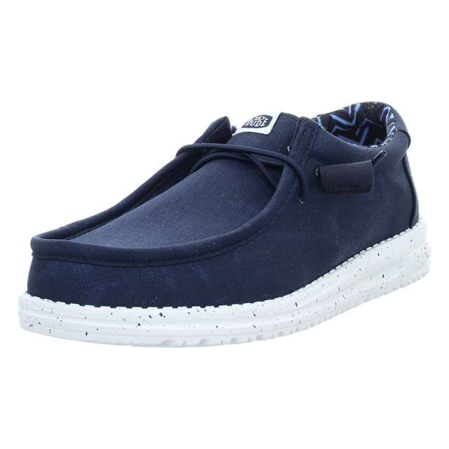 Hey Dude - 40700-410 - Wally Stretch Canvas - navy - Schnrschuhe
