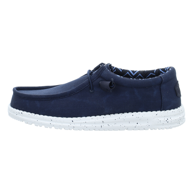 Hey Dude - 40700-410 - Wally Stretch Canvas - navy - Schnrschuhe