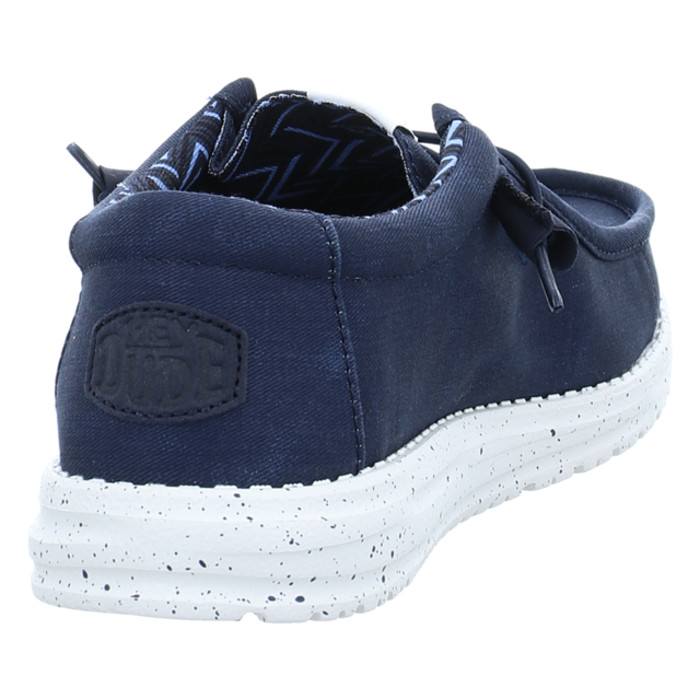 Hey Dude - 40700-410 - Wally Stretch Canvas - navy - Schnrschuhe