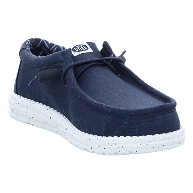 Hey Dude - 40700-410 - Wally Stretch Canvas - navy - Schnrschuhe