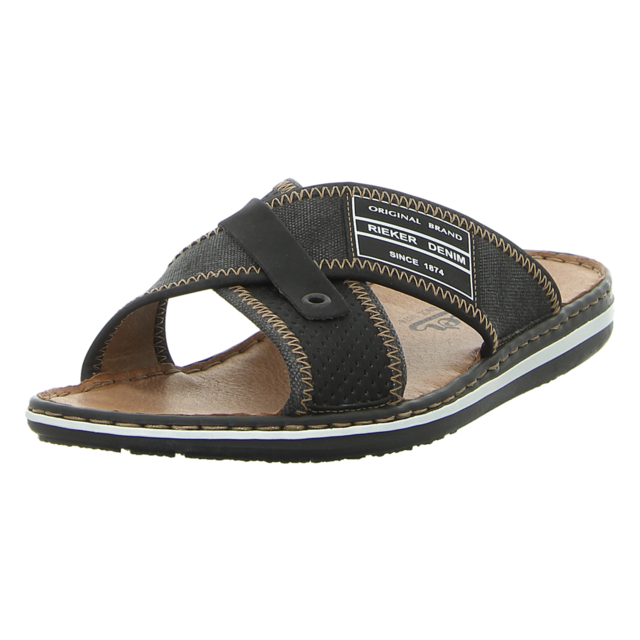 Rieker Herren Pantolette in schwarz | Schuhfachmann Rieker Herren 21064 01 Pantoletten: : Schuhe