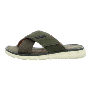 Pantoletten - Bugatti - Damar - dark green / dark