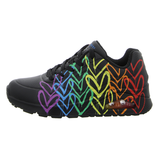 Skechers - 177927 BMLT - Uno-Full of Love - black multi heart - Sneaker