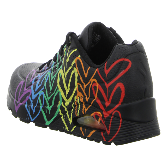 Skechers - 177927 BMLT - Uno-Full of Love - black multi heart - Sneaker