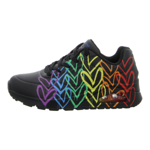 Sneaker - Skechers - Uno-Full of Love - black multi heart