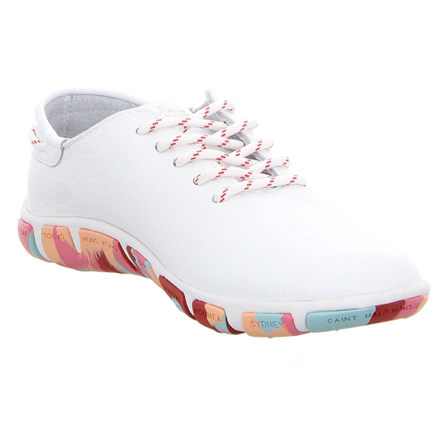 TBS - JAZARU--J7197 - Jazaru - extra blanc + corail - Schnrschuhe