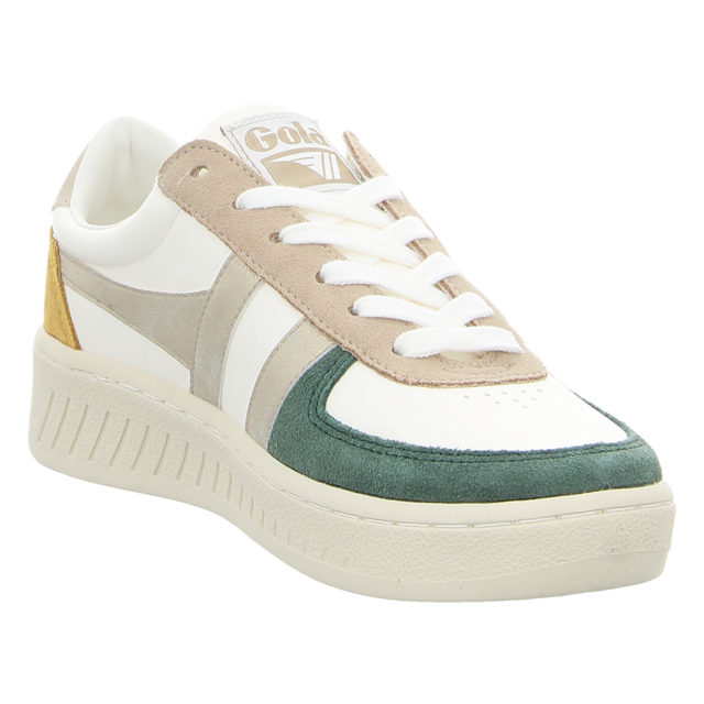 Gola - CLB207-AE - Grandslam Quadrant - off white/evergreen/gold/sun - Sneaker