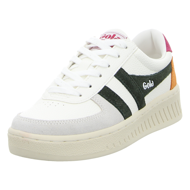 Gola - CLA415-KN - Grandslam Trident - white/dark khaki/fuchsia - Sneaker