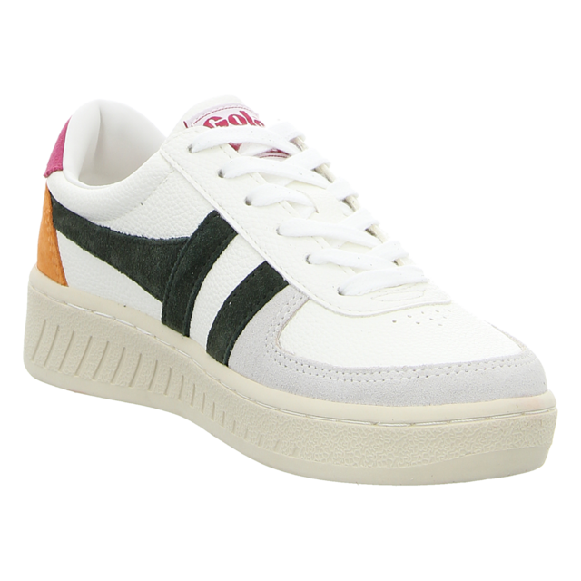 Gola - CLA415-KN - Grandslam Trident - white/dark khaki/fuchsia - Sneaker