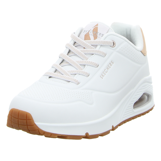 Skechers - 155196 WHT - Uno-Shimmer Away - white/rose gold - Sneaker