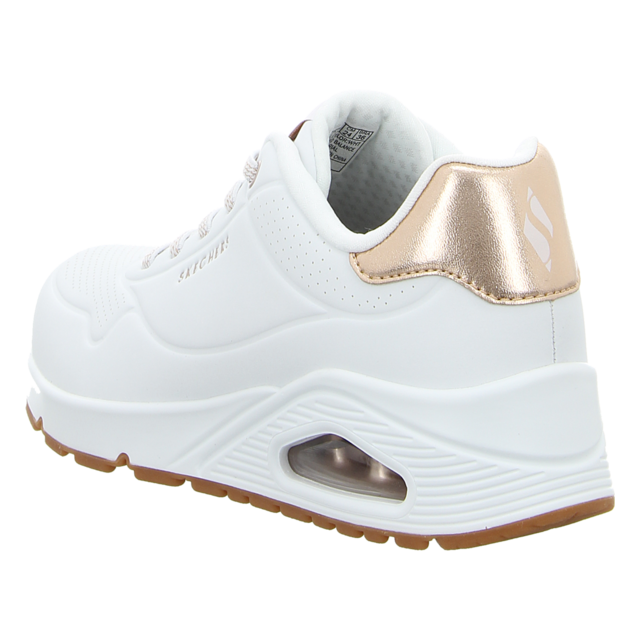 Skechers - 155196 WHT - Uno-Shimmer Away - white/rose gold - Sneaker