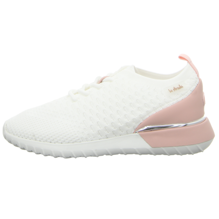 Sneaker - La Strada - white knitted/pink heelcap