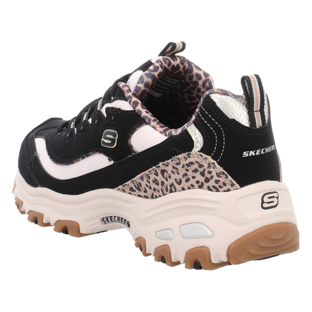 Skechers - 150877 BLK - D�Lites - Wild Charm - black/leopard - Schn�rschuhe