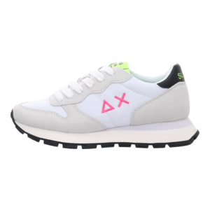 Sneaker - Sun68 - Ally Solid Nylon - bianco/fuxia fluo