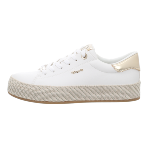 Schn�rschuhe - Tamaris - white/gold
