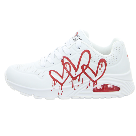 Sneaker - Skechers - UNO Dripping the Love - white/red