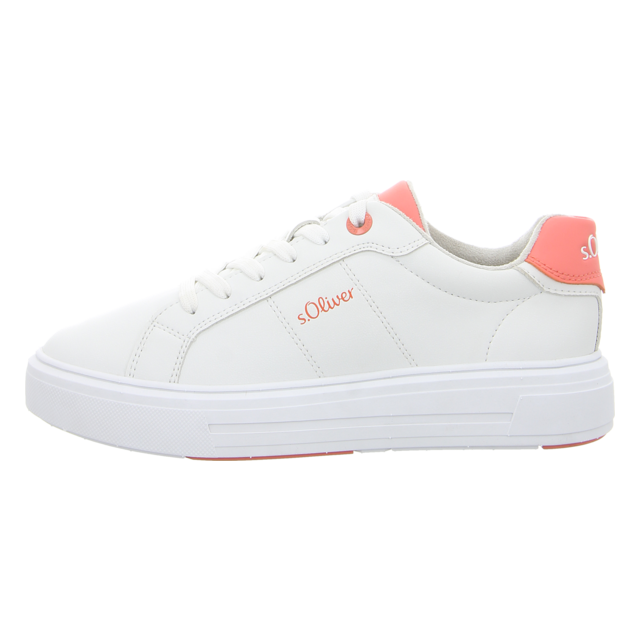 S.Oliver - 5-5-23635-42-156 - 5-5-23635-42-156 - white/coral - Sneaker