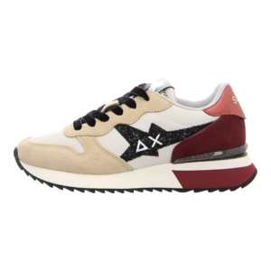 Sneaker - Sun68 - Stargirl Glitter Log - beige/bordeaux