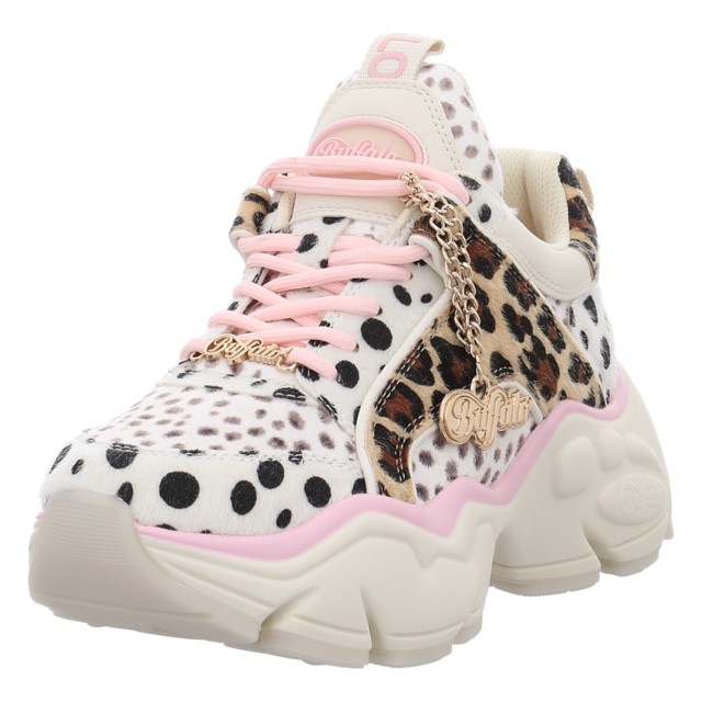 Buffalo - PD00016401 - Binary Glam - cream/leo/pink - Schn�rschuhe