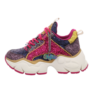 Sneaker - Buffalo - BINARY GLAM - grey/magenta/yellow