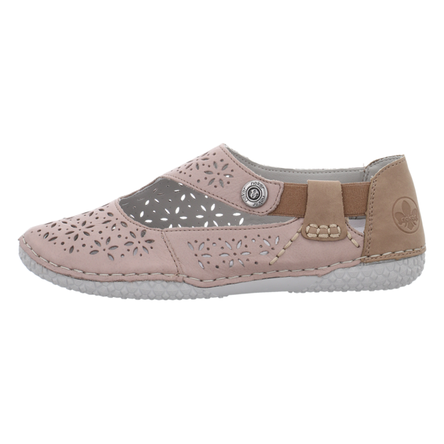 Rieker - 43666-64 - 43666-64 - kiesel/camel - Slipper