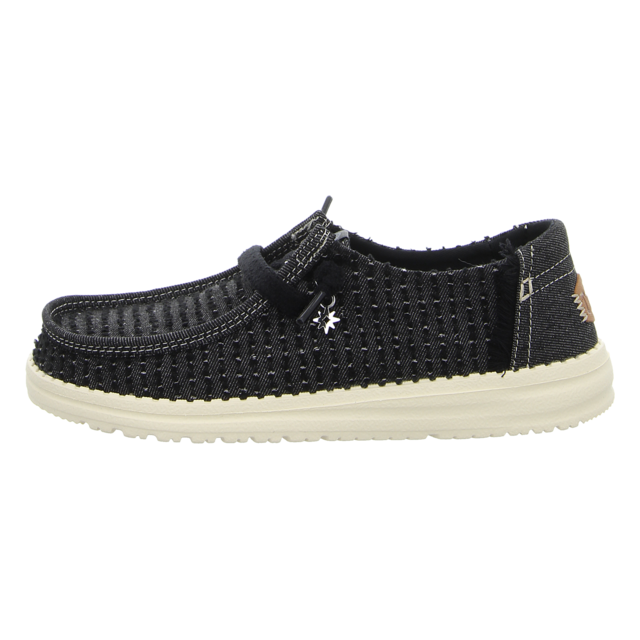 Hey Dude - 45203-001 - Wendy Frayed Canvas - black - Schn�rschuhe