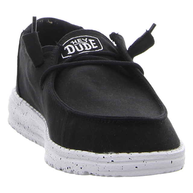 Hey Dude - 40063-001 - Wendy Slub Canvas - black - Schnrschuhe