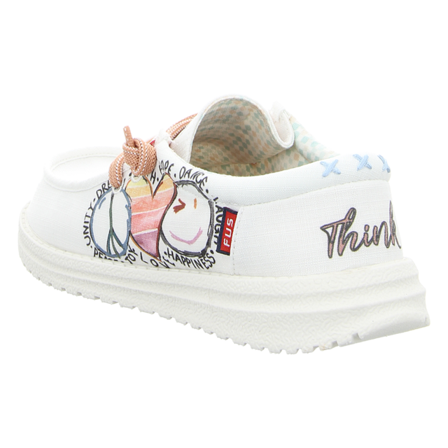 Fusion - 2-2-2-0107-9923 GRAFFITI PEACE LOVE HAPP - Emma Print - white - Schnrschuhe