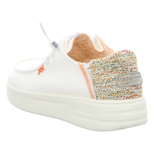 Fusion - Lily washed canvas white - Lily - white - Schnrschuhe