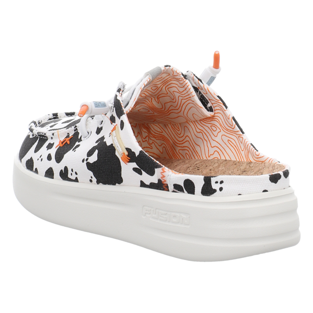 Fusion - LILY CAPRI COW BLACK WHITE - Lily - black white - Pantoletten