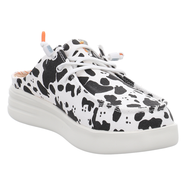 Fusion - LILY CAPRI COW BLACK WHITE - Lily - black white - Pantoletten