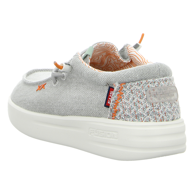 Fusion - LILY washed canvas lt.grey - Lily - lt.grey - Schnrschuhe