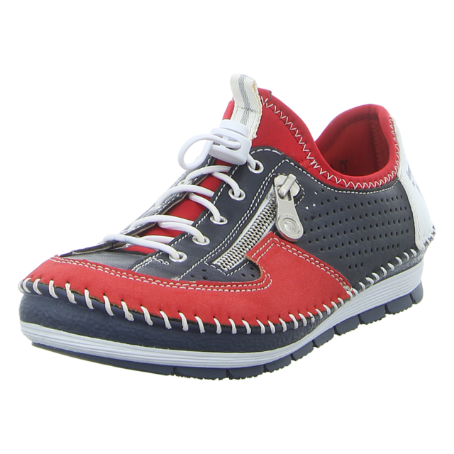 Rieker Slipper Sneaker blau rot weiß 49666-33