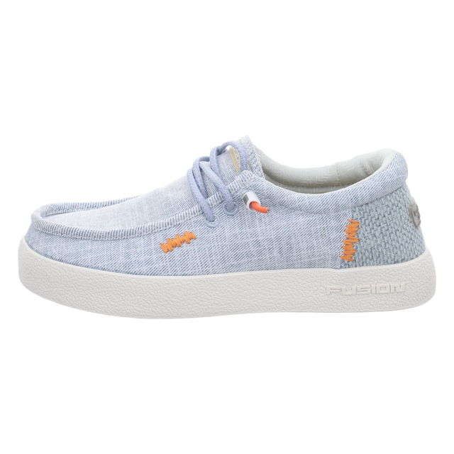 Fusion - EMMA 2.0 CANVAS GRID JEANS BLUE - Emma 2.0 - jeans blue - Schn�rschuhe