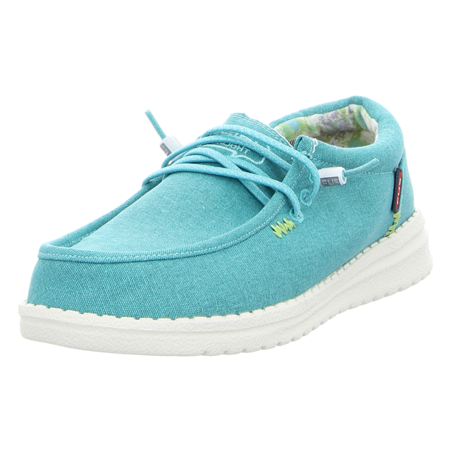 Fusion - Emma washed canvas turquoise - Emma - turquoise - Schnrschuhe
