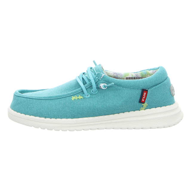 Fusion - Emma washed canvas turquoise - Emma - turquoise - Schnrschuhe