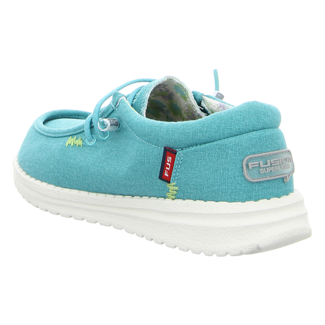 Fusion - Emma washed canvas turquoise - Emma - turquoise - Schnrschuhe
