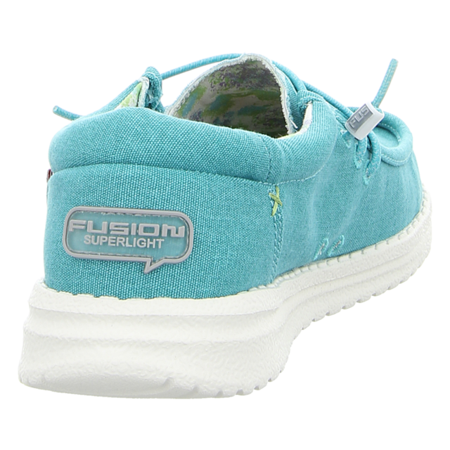 Fusion - Emma washed canvas turquoise - Emma - turquoise - Schnrschuhe