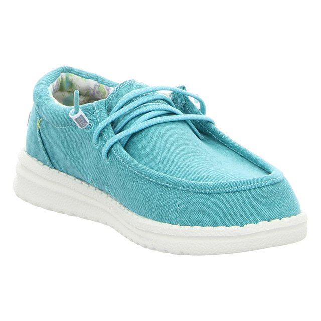 Fusion - Emma washed canvas turquoise - Emma - turquoise - Schnrschuhe