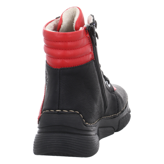 Rieker - 45904-00 - 45904-00 - schwarz/rot kombi - Stiefeletten