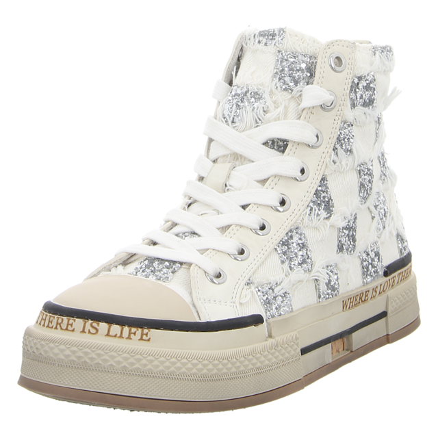 Rebecca White - X51-7 SQUARE FEBRIC WHITE - X51-7 SQUARE FEBRIC WHITE - square febric white - Sneaker