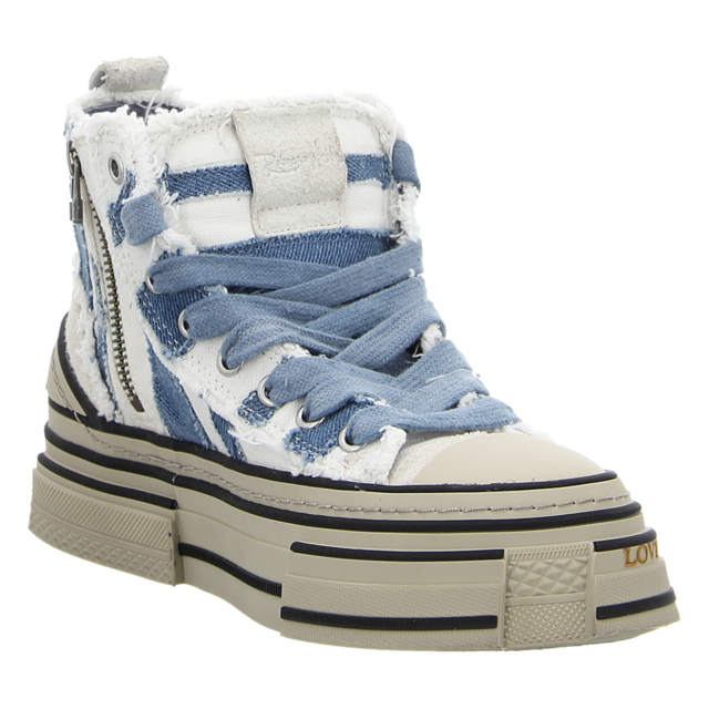 Rebecca White - V02L-3A WHITE+BLUE - V02L-3A WHITE+BLUE - white + blue - Sneaker