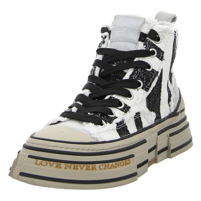 Rebecca White - V02L-5B NAVY WHITE + GLITTER BLACK - V02L-5B NAVY WHITE + GLITTER BLACK - navy white + glitterblack - Sneaker